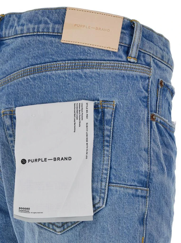 Purple Brand Light Blue Five-Pocket Skinny Jeans In Stretch Cotton Denim Man 3