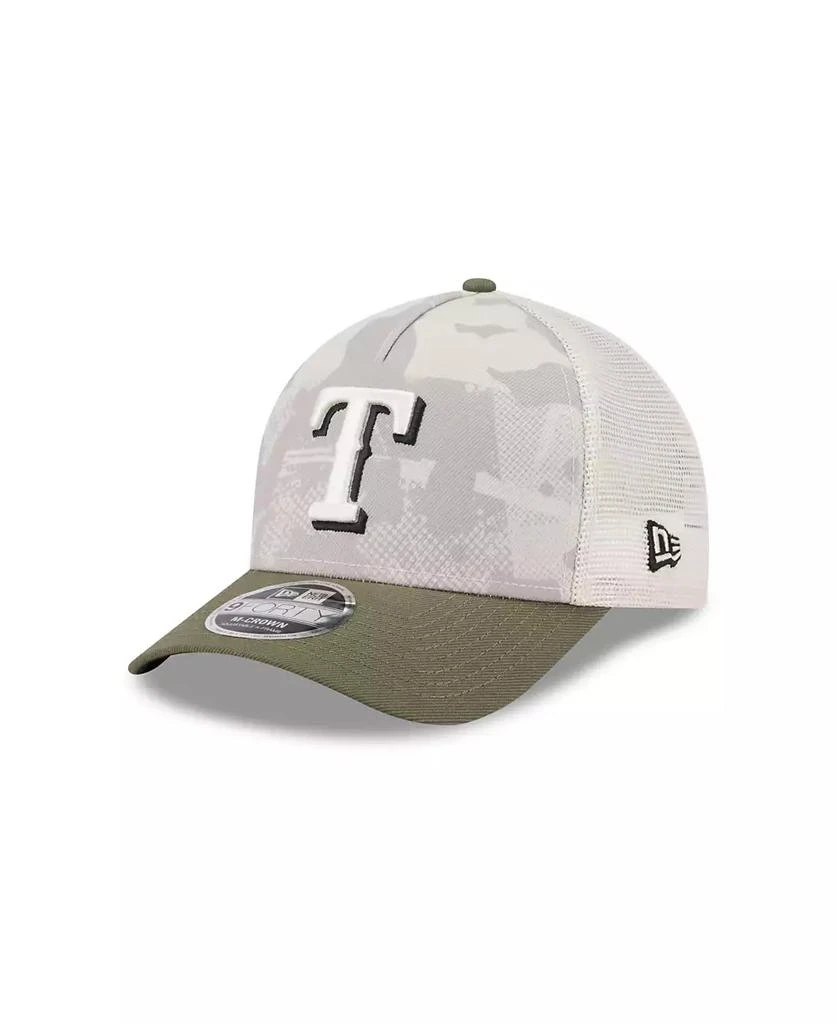 New Era Men's Light Beige/Olive Texas Rangers 2025 Armed Forces Day 9FORTY M-Crown A-Frame Adjustable Hat 1