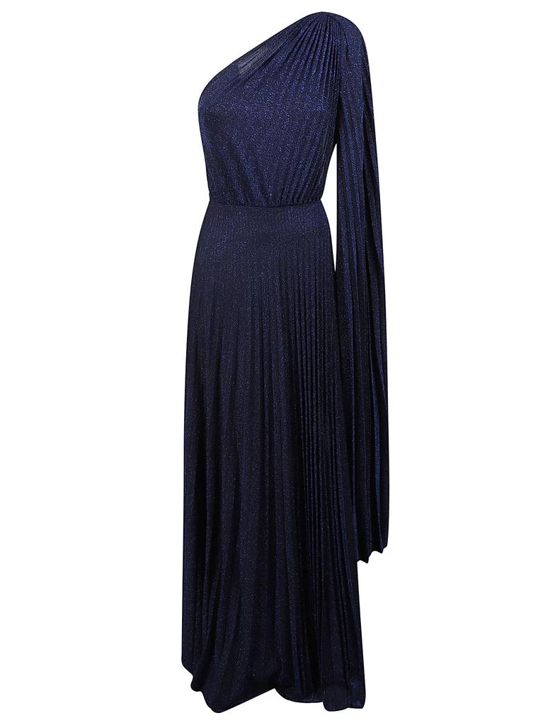 ELISABETTA FRANCHI Red Carpet One Shoulder Belted Dress 1