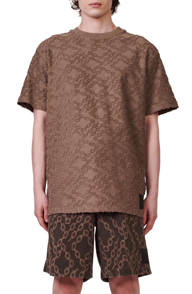 Purple Brand Chain Jacquard Terry Cloth T-Shirt