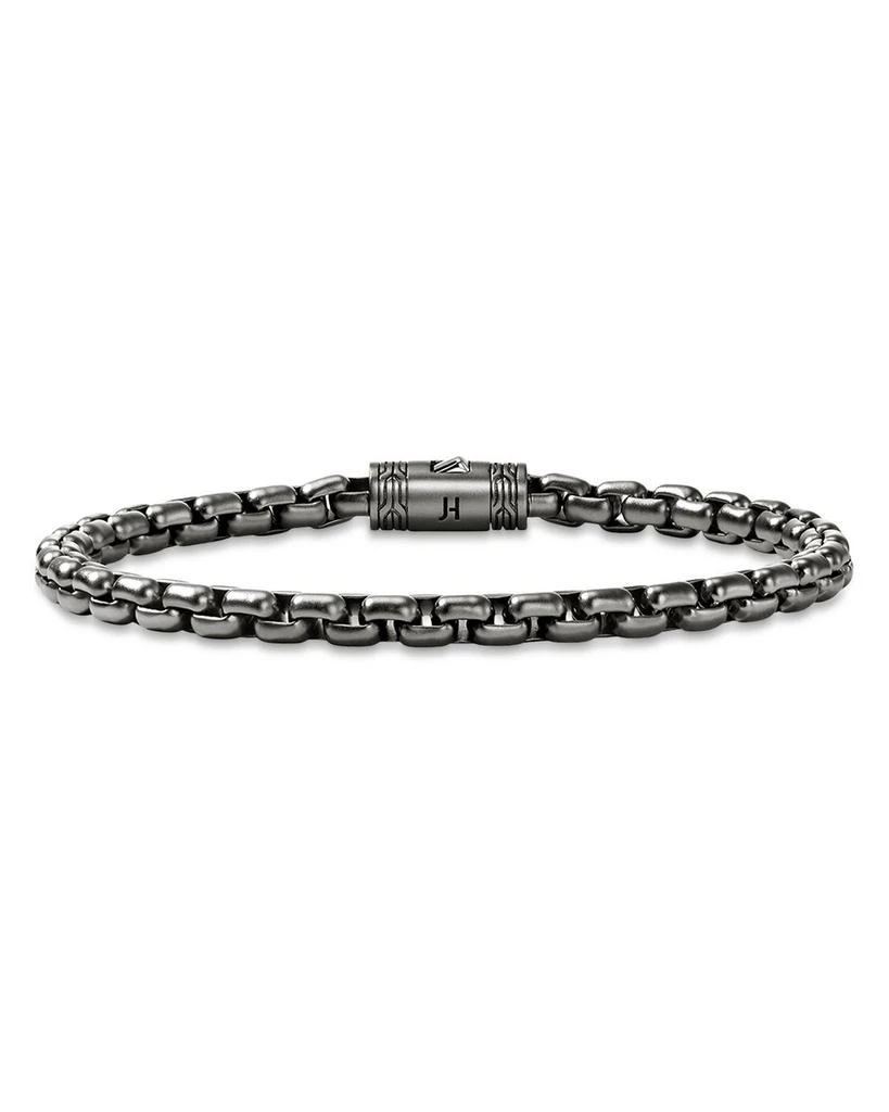 John Hardy Dark Silver Box Chain Bracelet 1