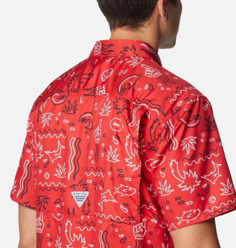 Columbia Columbia Men's Collegiate PFG Super Slack Tide  Shirt - Georgia- 5