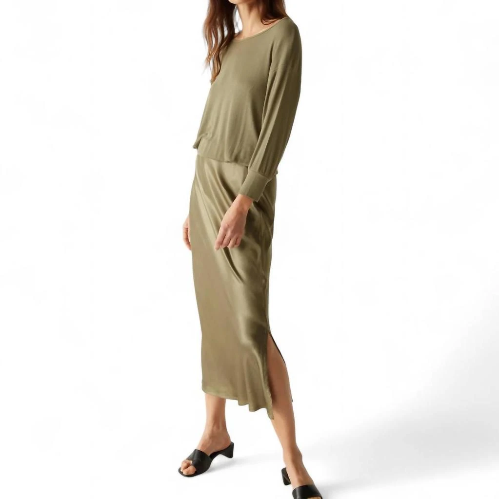 Michael Stars Nadia 2-In-1 Dress In Olive 3