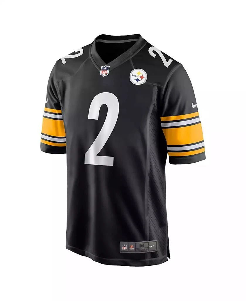 NIKE Men's Justin Fields Black Pittsburgh Steelers Game Player Jersey 2