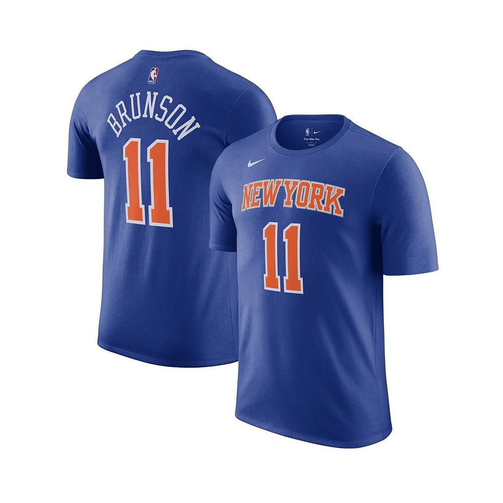 Nike Men's Jalen Brunson Blue New York Knicks Icon Edition Name Number T-Shirt