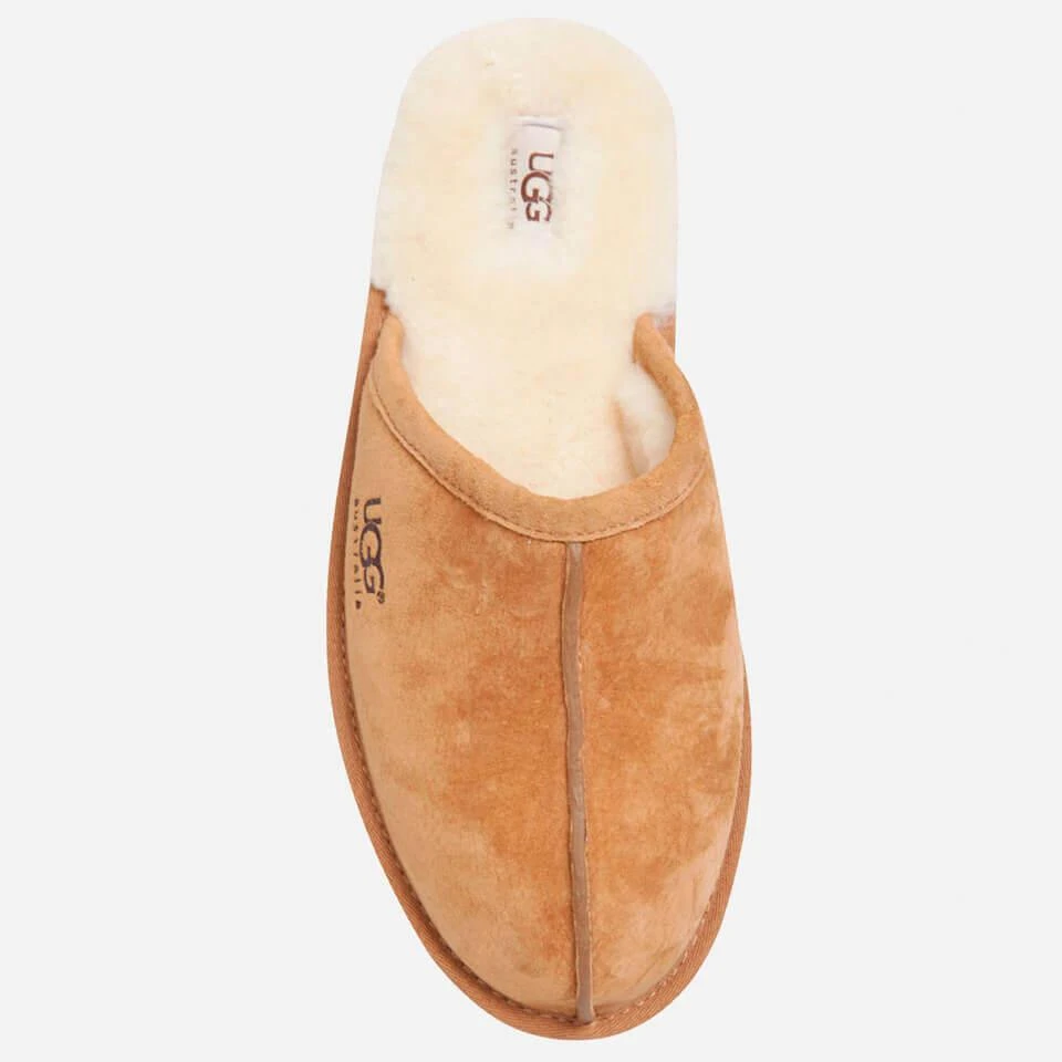 UGG UGG MEN'S SCUFF SUEDE SHEEPSKIN SLIPPERS - CHESTNUT 5