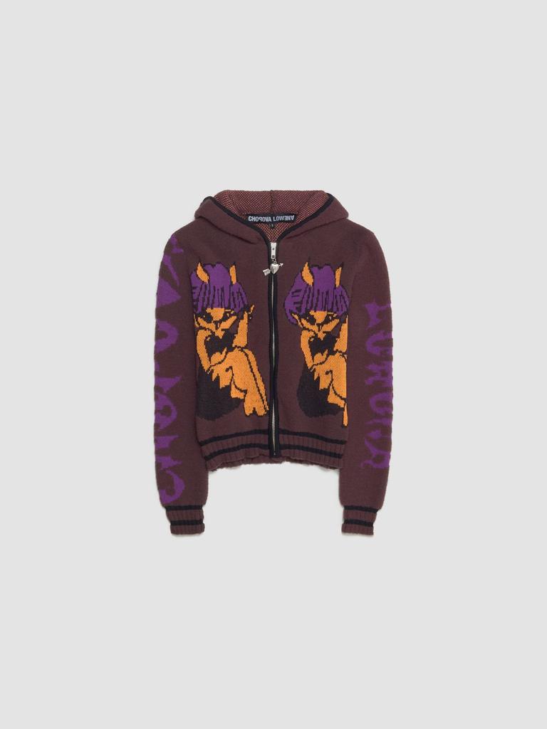 CHOPOVA LOWENA Blue Knot Eye Hooded Cardigan - Women's Cardigans