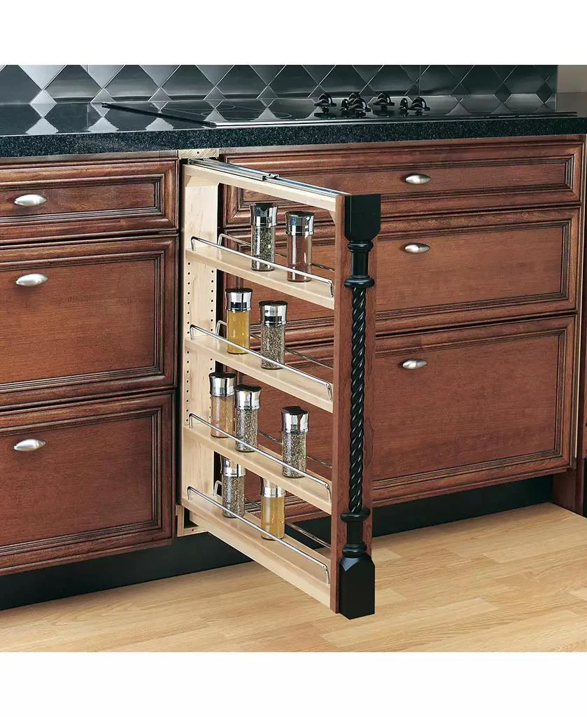 Rev-A-Shelf 3" Pull Out Kitchen Cabinet Filler Organizer Spice Rack, 432-BF-3C 3