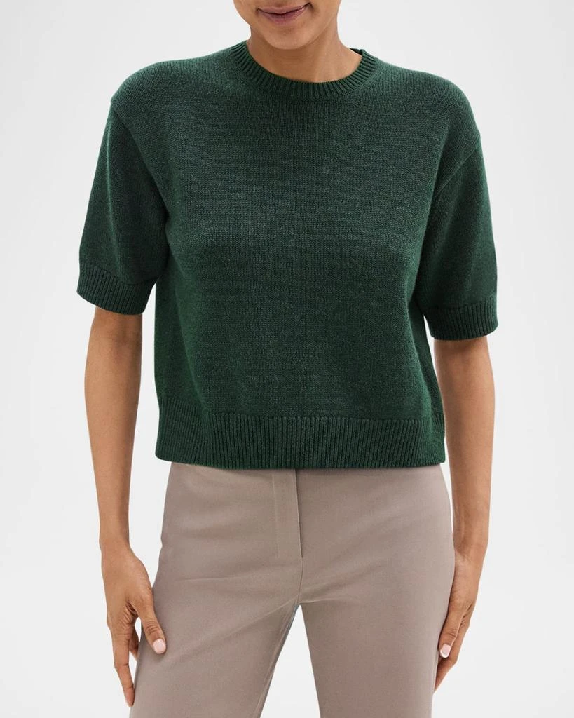 Theory Cashmere Cropped Short-Sleeve T-Shirt 2
