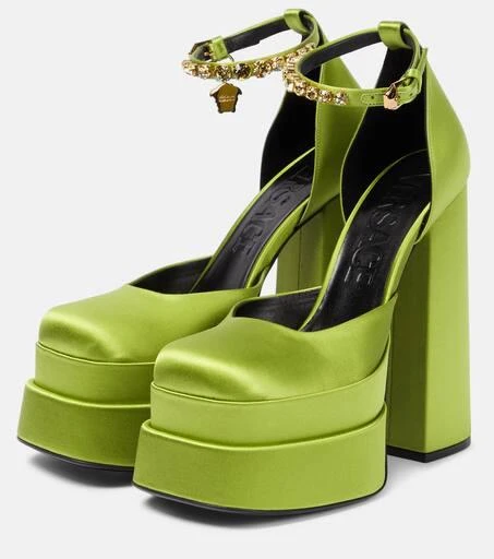 Versace Medusa Aevitas satin platform pumps 5