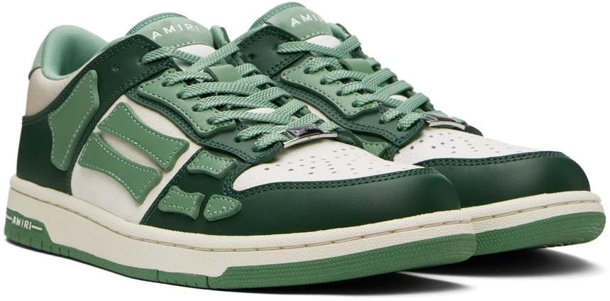 AMIRI Green & Beige Skel Top Low Sneakers 4