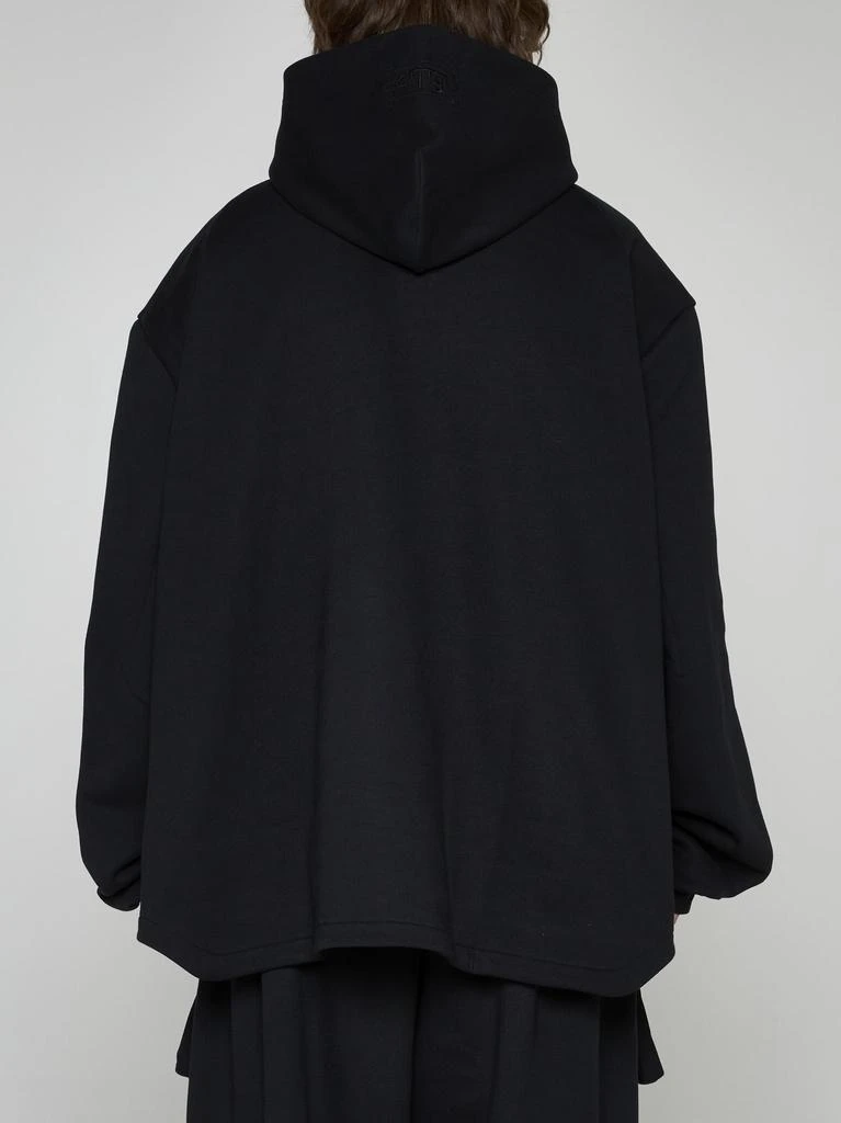 Random Identities Cut-out Cotton Hoodie 4