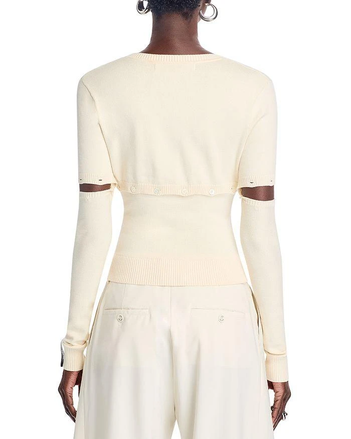 Rokh Multi Button Crewneck Cardigan Sweater 3