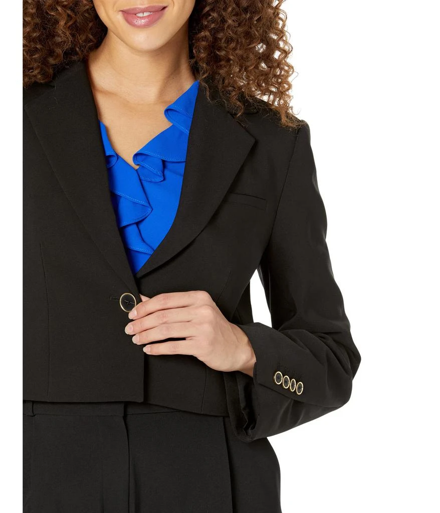 Vince Camuto Poly Base Notch Collard Crop Jacket 3