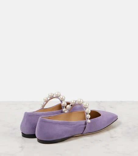 Jimmy Choo Ade embellished suede ballet flats 3