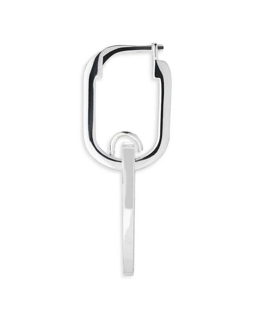 Gucci Sterling Silver Trademark Oval Drop Earrings 4