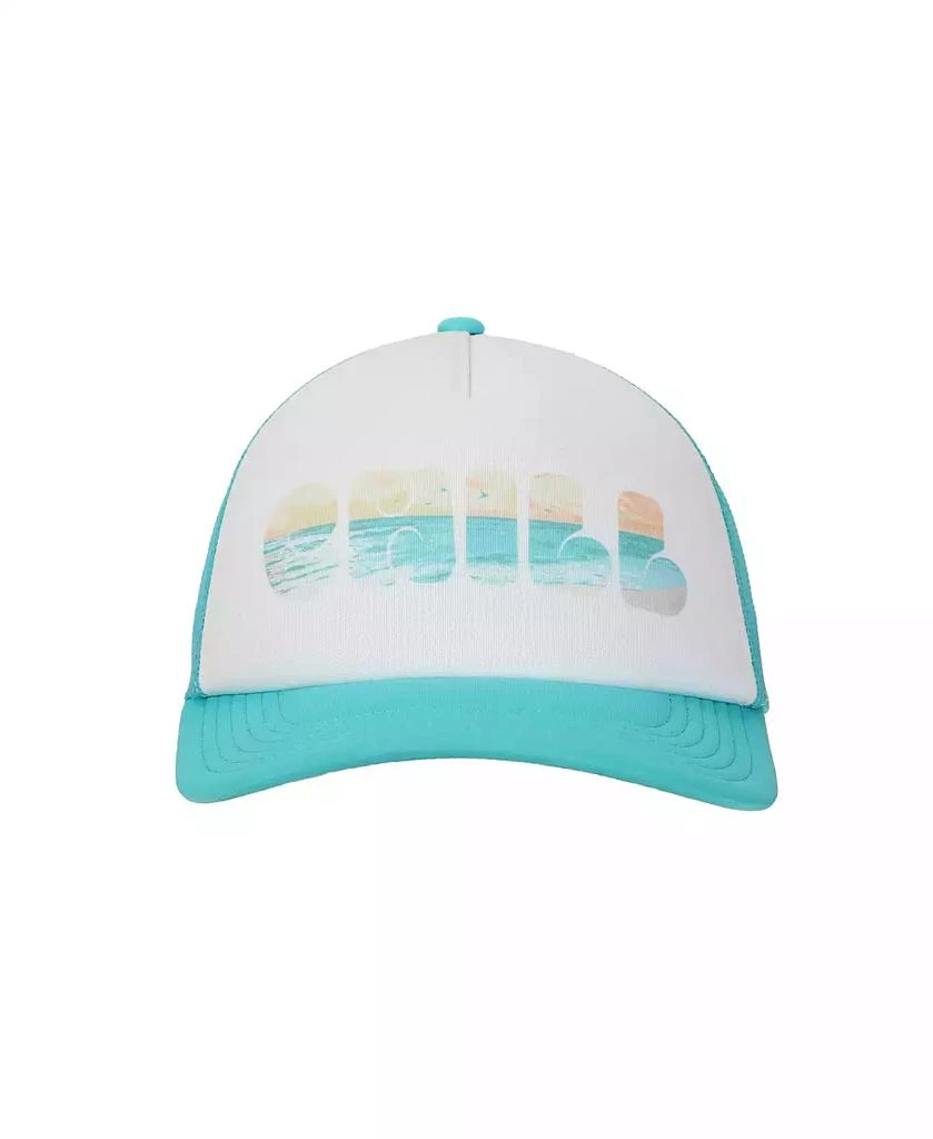 Generic Chill Beach Vibes White & Aqua Foam Trucker Hat 3