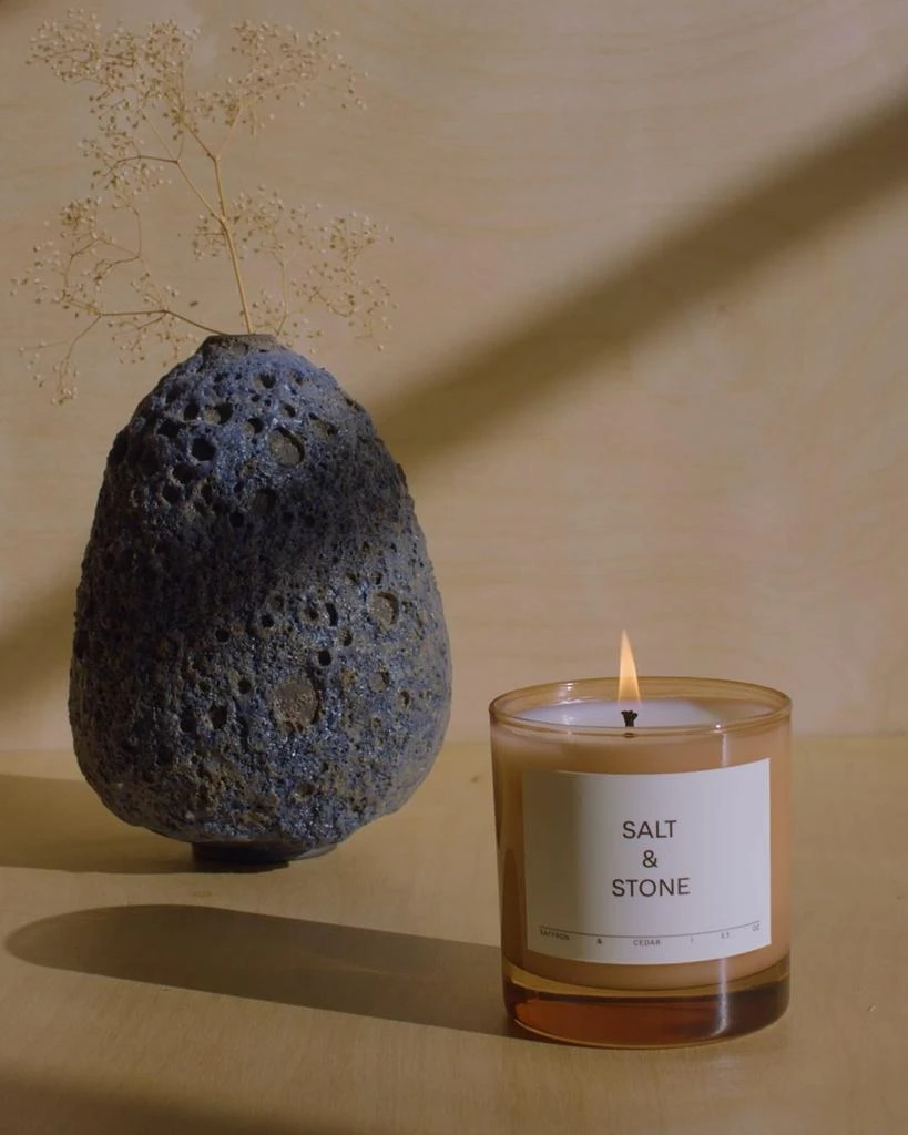 Salt & Stone Saffron & Cedar Candle 5