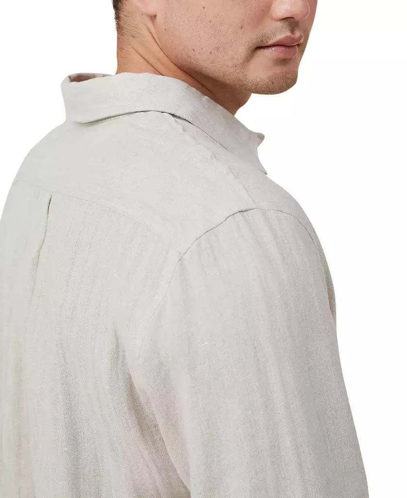 Cotton On Men's Linen Long Sleeve Shirt 4