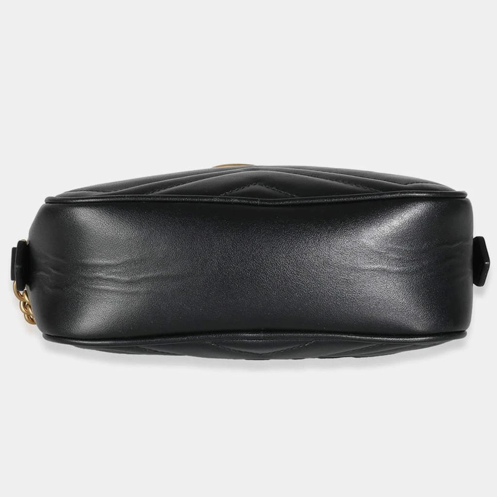 Gucci Gucci Black Leather Mini GG Marmont Camera Shoulder Bag 7