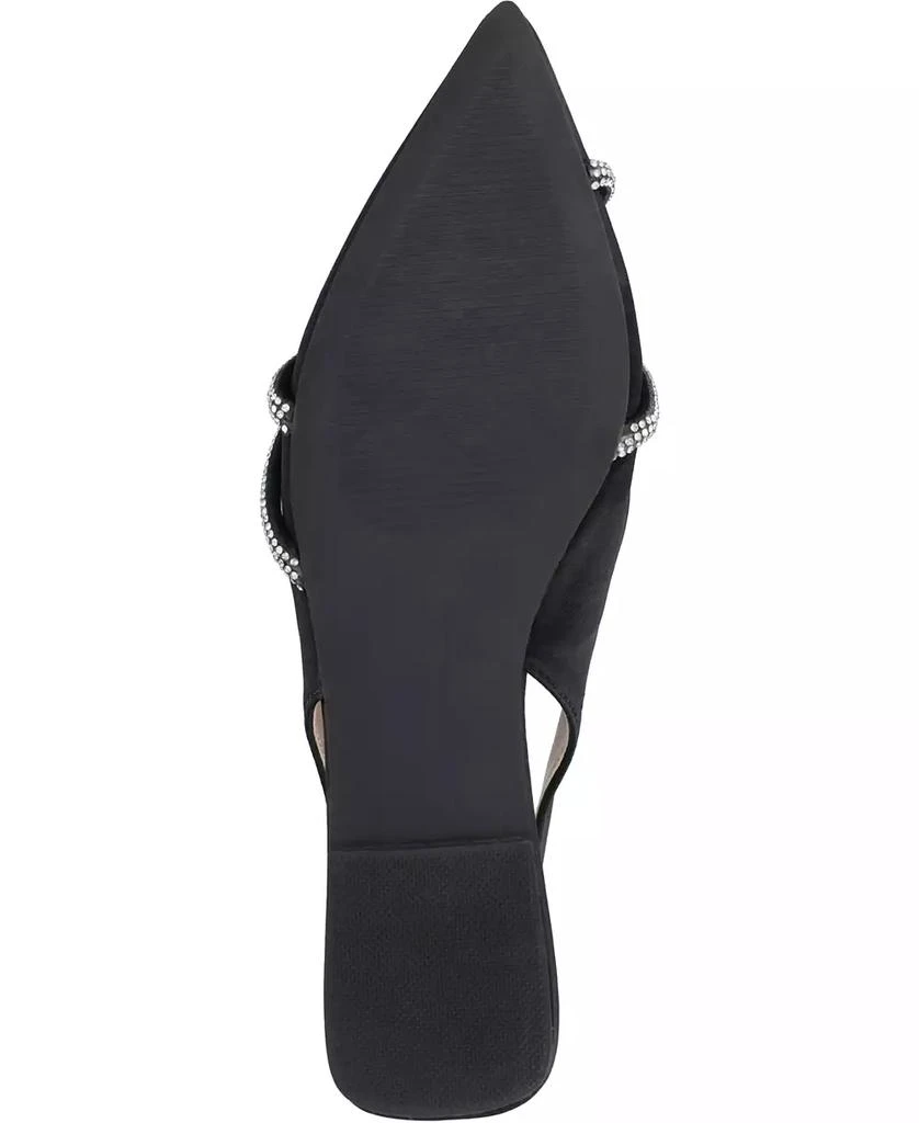 Journee Collection Women's Rebbel Rhinestone Knot Slingback Flats 5