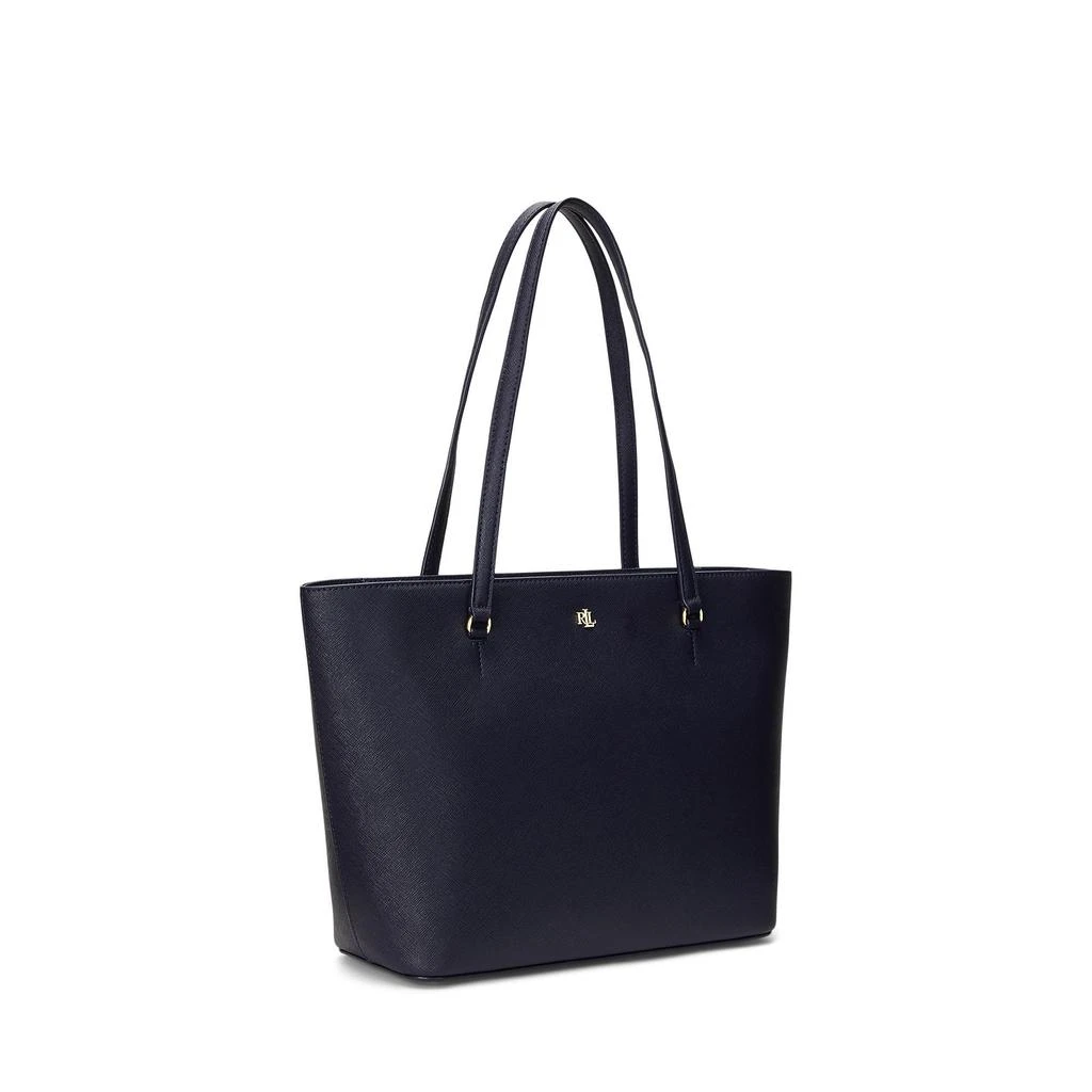 Ralph Lauren Crosshatch Leather Medium Karly Shopper Tote 1