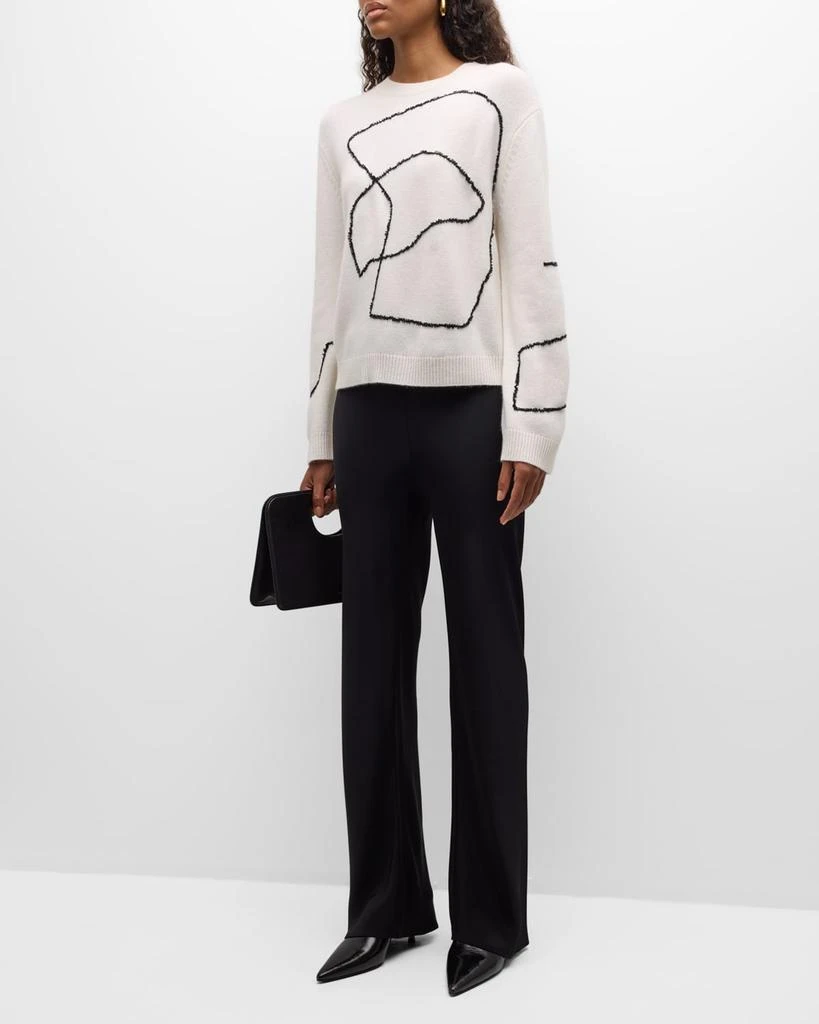 TSE Cashmere Embroidered Scribble Cashmere Sweater 2