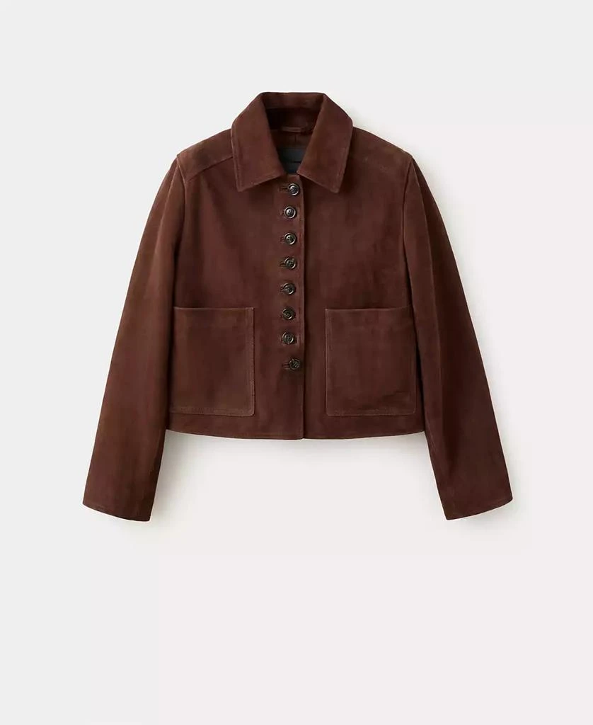 Mango Women
s Suede Buttons Jacket