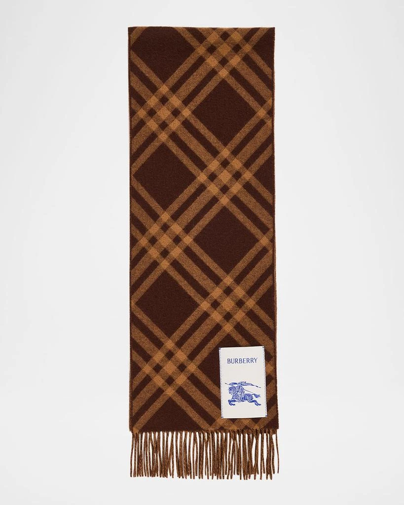Burberry Men
s Bias Check Cashmere EKD Scarf