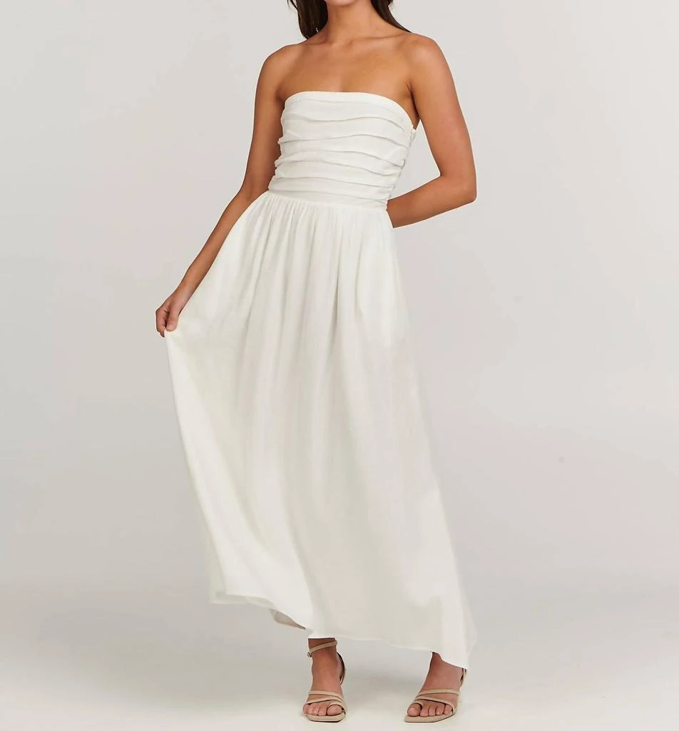 Charlie Holiday Harriet Midi Dress In White 1