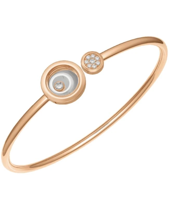 Chopard Bracelet 858230-9004 18K White and Rose Gold, Diamond Size XS Chopard Happy Spirit Women
s