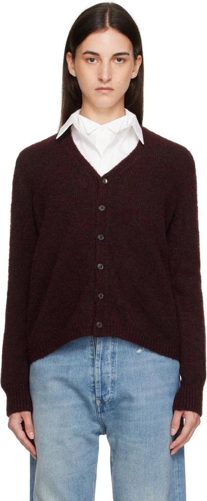 MAISON MARGIELA Burgundy Wool Cardigan 1