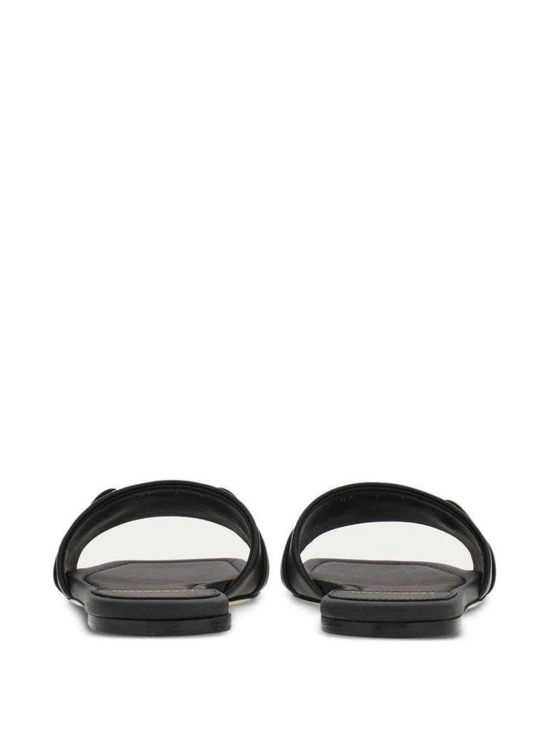 Salvatore Ferragamo Salvatore Ferragamo Gancini Leather Flat Sandals 4