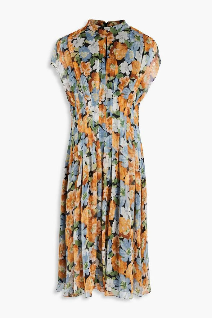 MIKAEL AGHAL Cutout floral-print chiffon dress 1