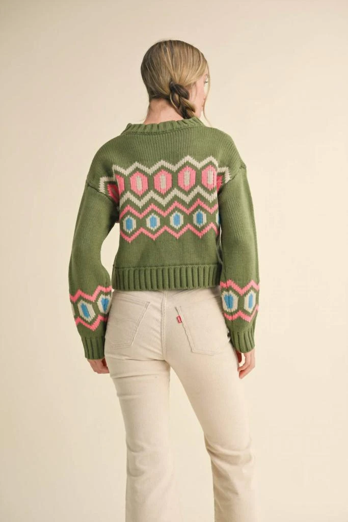 &merci &Merci - Stay Cozy Geometric Pattern Sweater 3