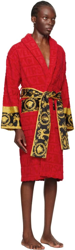 Versace Red 'I Heart Baroque' Robe 2