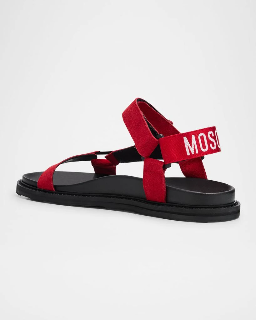 Moschino Men's Leather and Suede Sandals 4