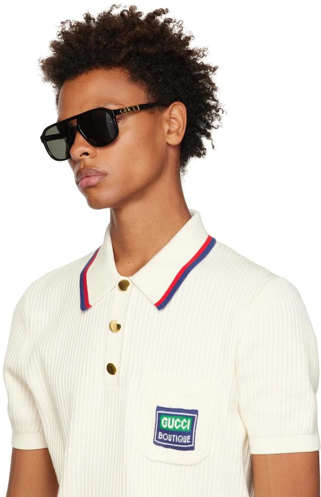 Gucci Black Aviator Sunglasses 4