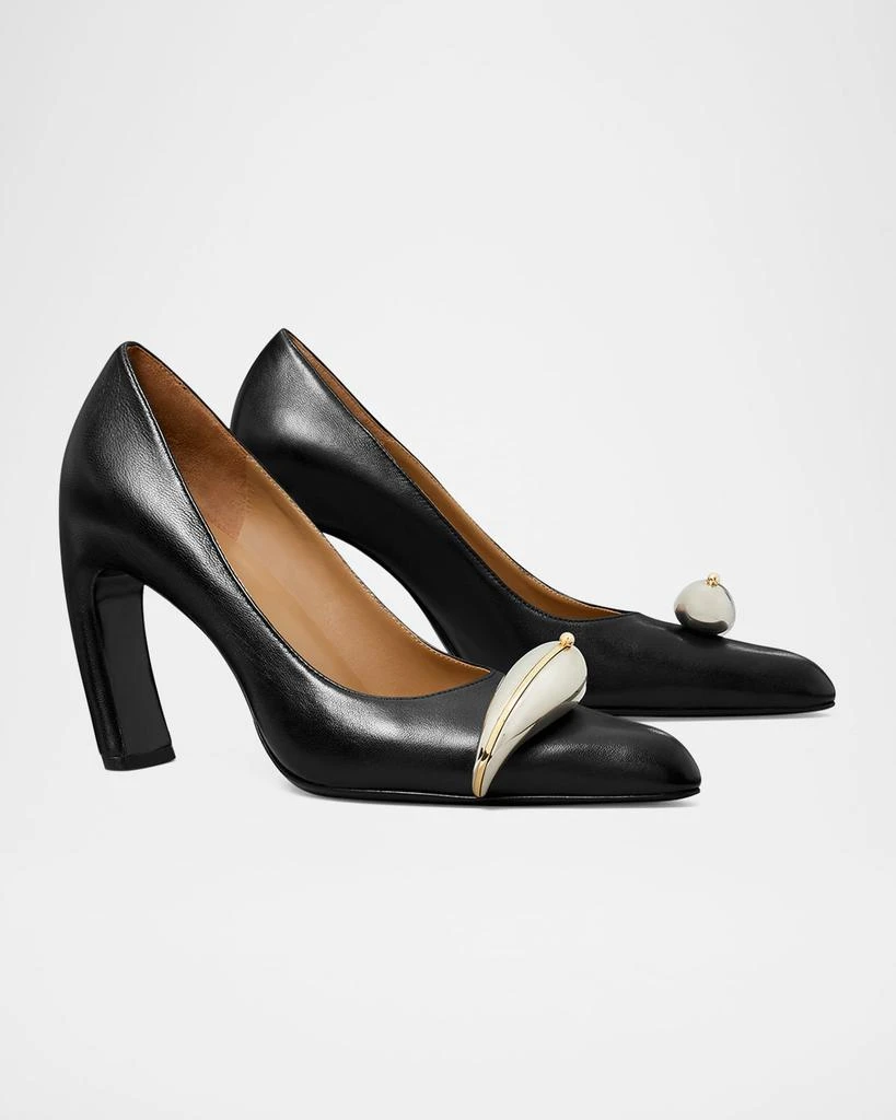 Tory Burch Pierced Leather 90 mm Pumps 2