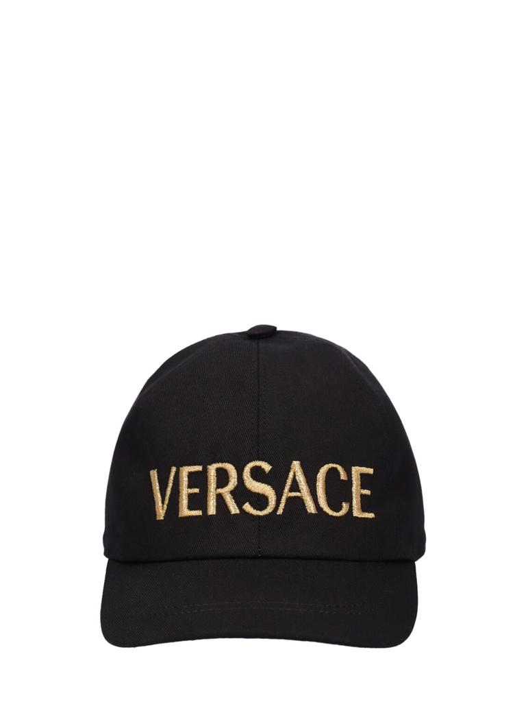 VERSACE Embroidered Cotton Drill Baseball Hat