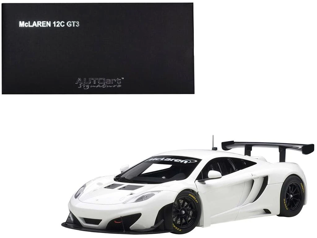 Diecast Model Autoart Mclaren 12C GT3 White 1/18 Diecast Model Car by Autoart 1