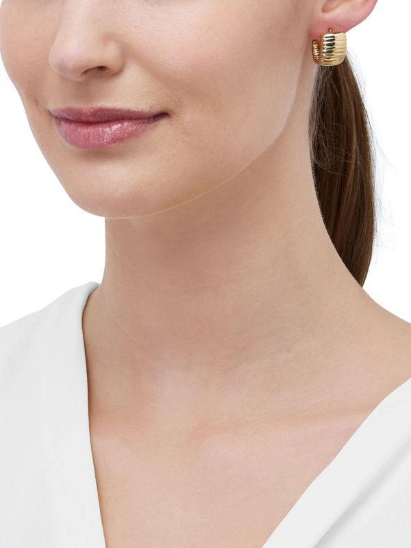 Saks Fifth Avenue 14K Yellow Gold Huggie Earrings 3