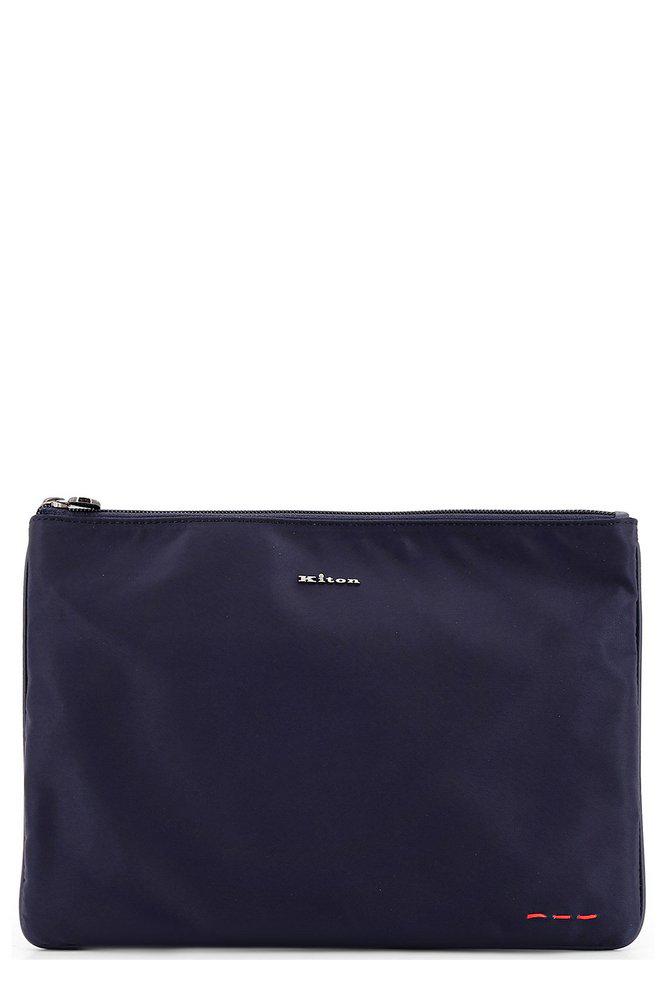 Kiton Kiton Logo Plaque Clutch Bag