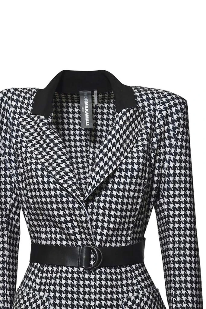 Norma Kamali Norma Kamali Houndstooth Belt Detailed Jacket 3