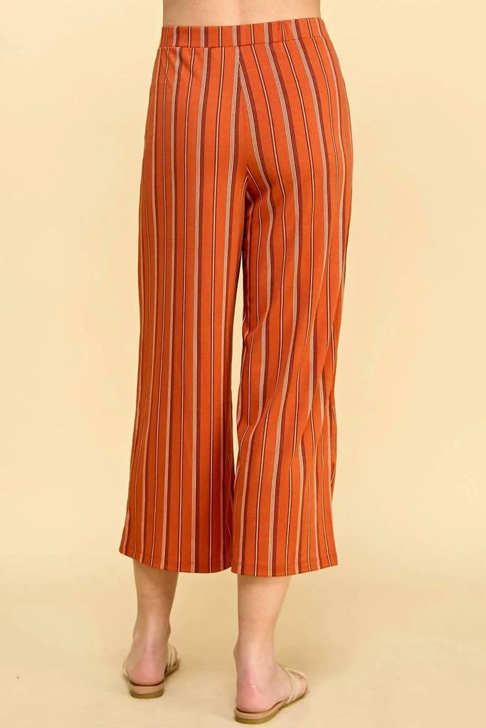 Bebop Bebop - High Waist Cropped Striped Pants 8