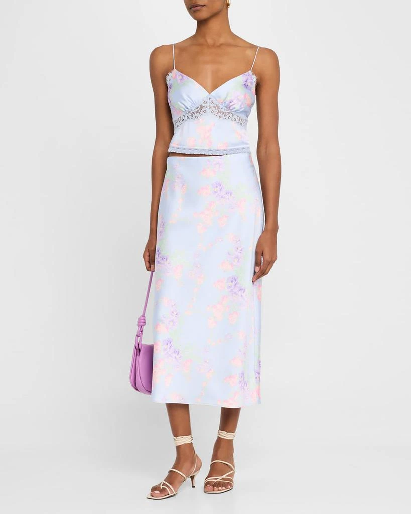 LOVESHACKFANCY Spritely Satin Floral Cami 2