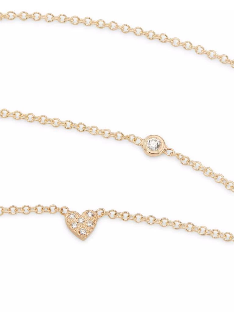 Zoë Chicco Itty Bitty Symbols 14K Yellow Gold & 0.05 TCW Diamond Heart Pendant Necklace 4