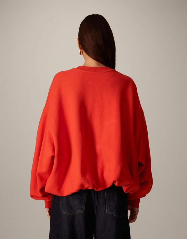 ARRANGE ARRANGE bubble hem sweatshirt in red 4