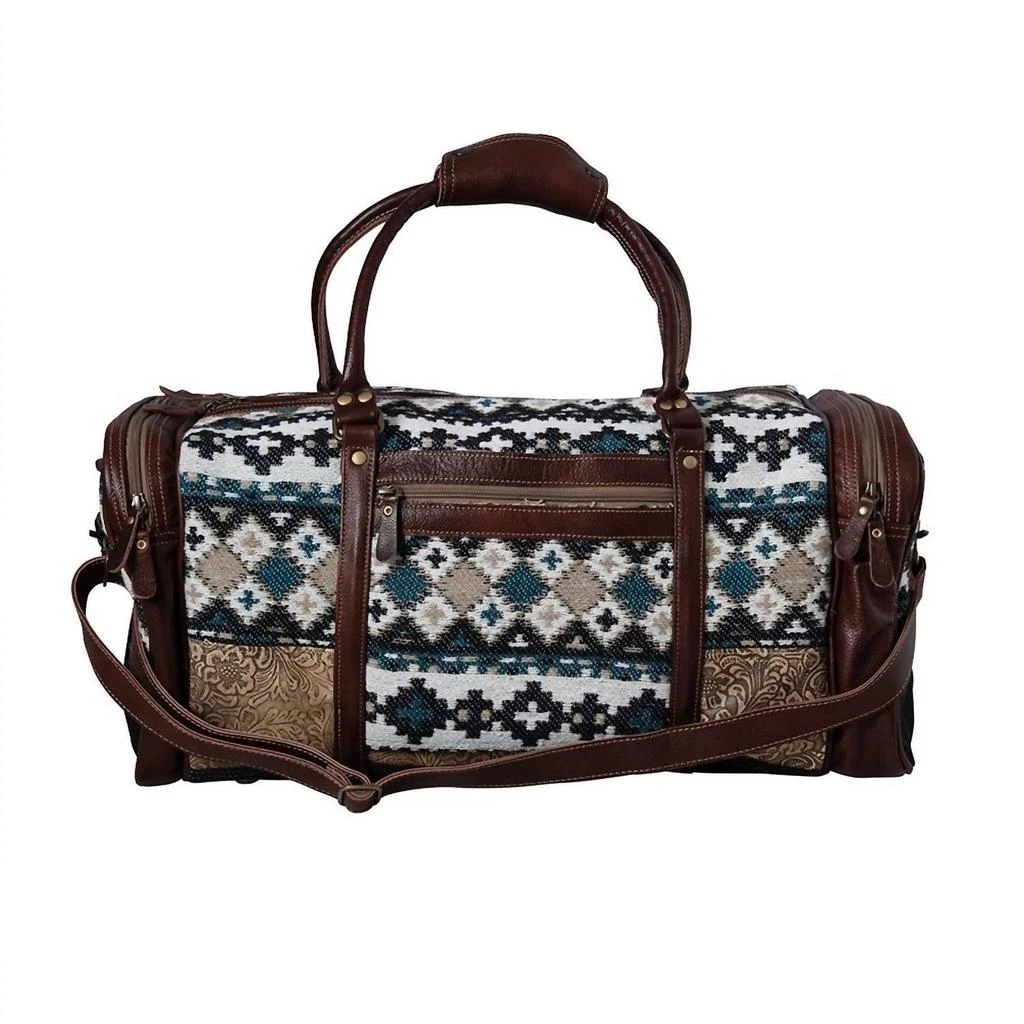 Myra Bags Women's Darrington Ranch Duffle Bag In Multi/deep Chocolate 1