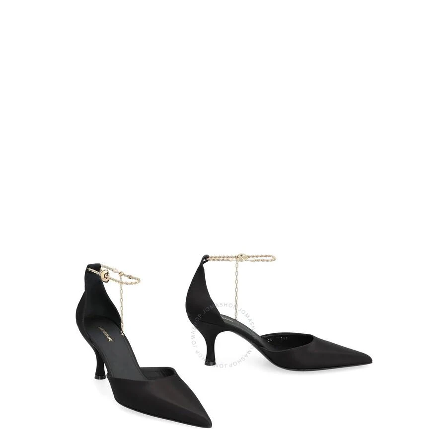 Salvatore Ferragamo Black Dana 70 Ankle Chain Pumps 2